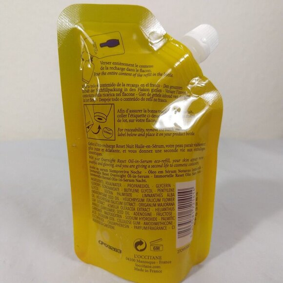 L'Occitane Immortelle Overnight Reset Oil In Serum Refill 1.6oz / 50ML *NEW* - Picture 4 of 8
